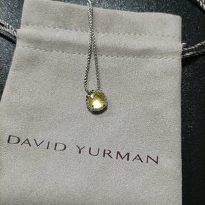 💖David Yurman💖 Petite Chatelaine Necklace in Sterling Silver with Citrine